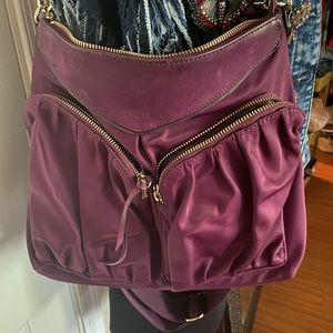 MZ Wallace Plum Crossbody Shoulder Handbag